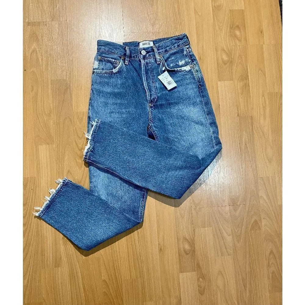 Agolde Riley Mid rise  Straight Leg Ankle jeans